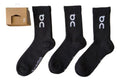 Meia On Running Logo Sock Black (3 Pares)