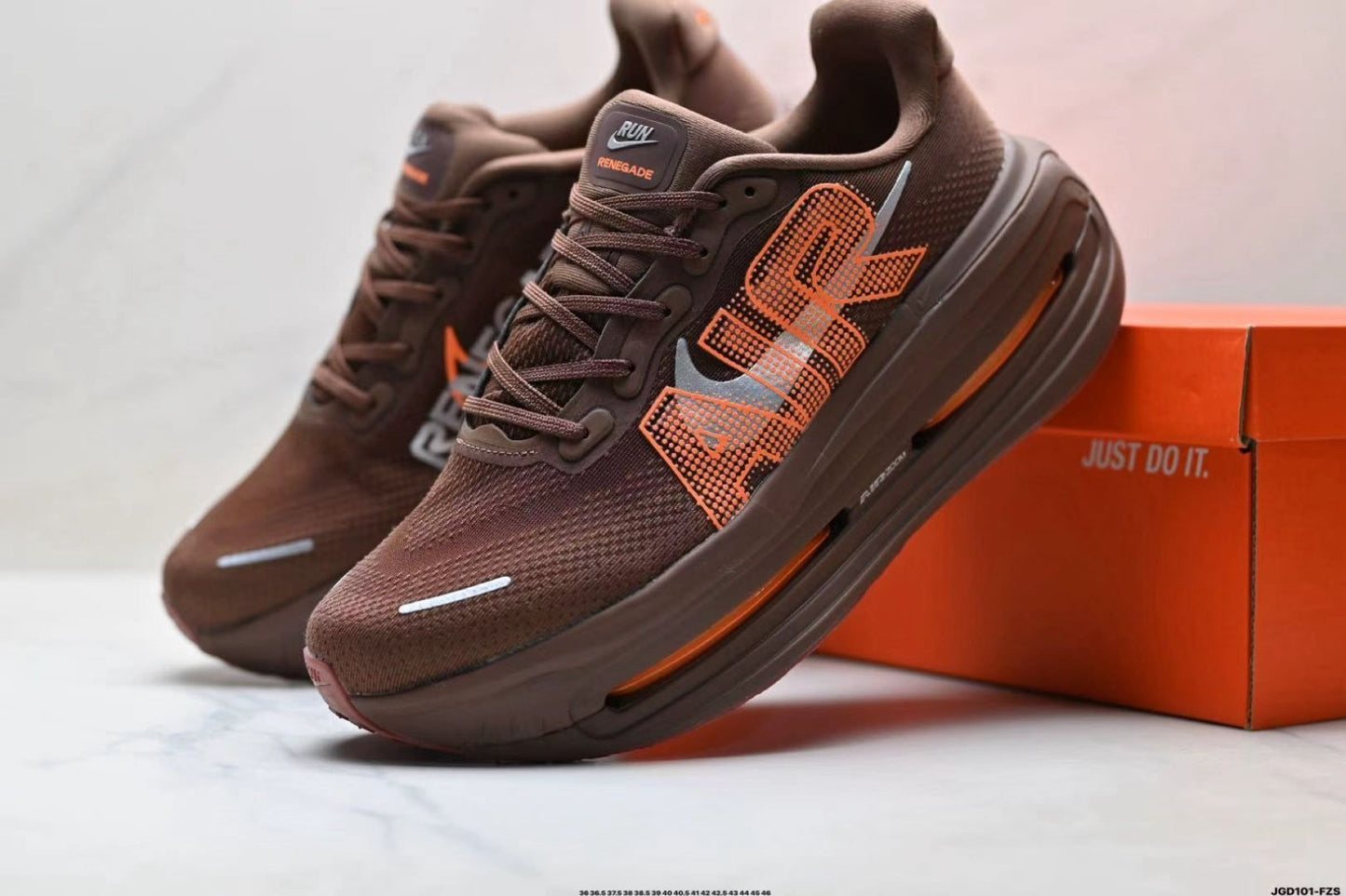 Nike Vomero Premium x Renegade - Brown Basalt and Total Orange