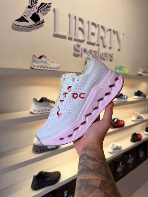 On Cloudsurfer Max                   Ivory | Peony (Pronta Entrega)