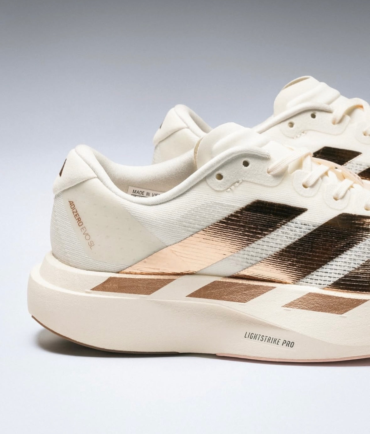 Adidas Adizero EVO SL - Metallic Stripes Off White