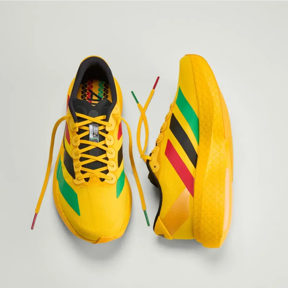 Adidas Adizero EVO SL x Bob Marley Jamaica 26 “Bold Gold”