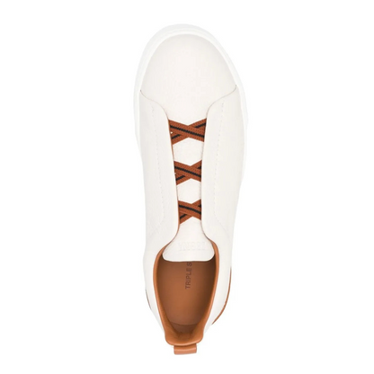 Zegna Triple Stitch bege claro/caramelo