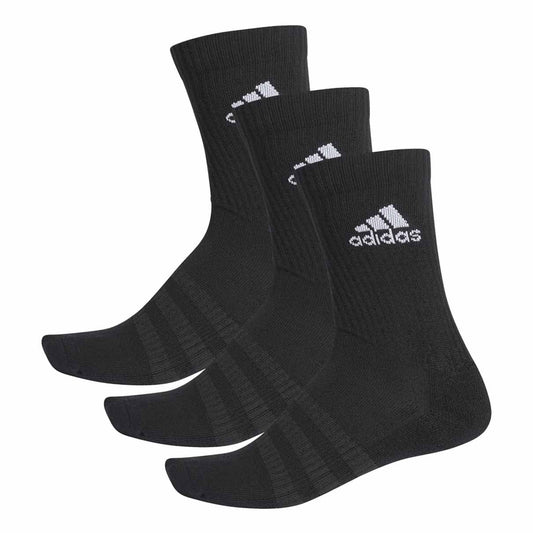 Meia Adidas Cano Medio Cushion Crew Black (3 Pares)