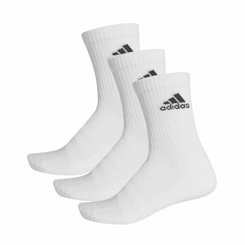 Meia Adidas Cano Medio Cushion Crew White (3 Pares)